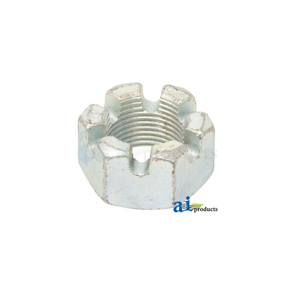 Nut 1-1/8"-12 Slotted 1.7" x1.7" x1"